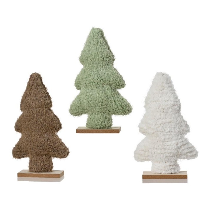 ALBERO EFFETTO PELLICCIA H.23CM. 3 ASSORTITI